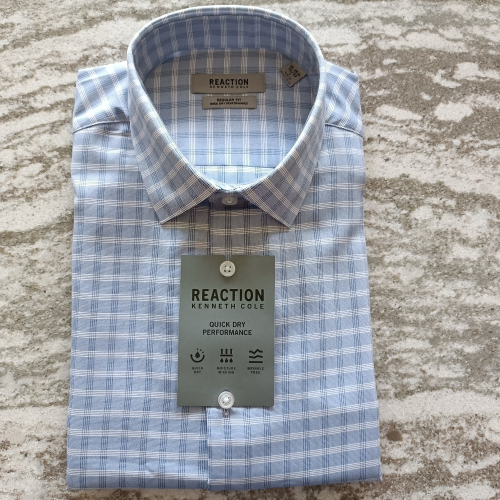 Kenneth Cole Reaction Men's Performance Long Sleeve Shirt New Size XL